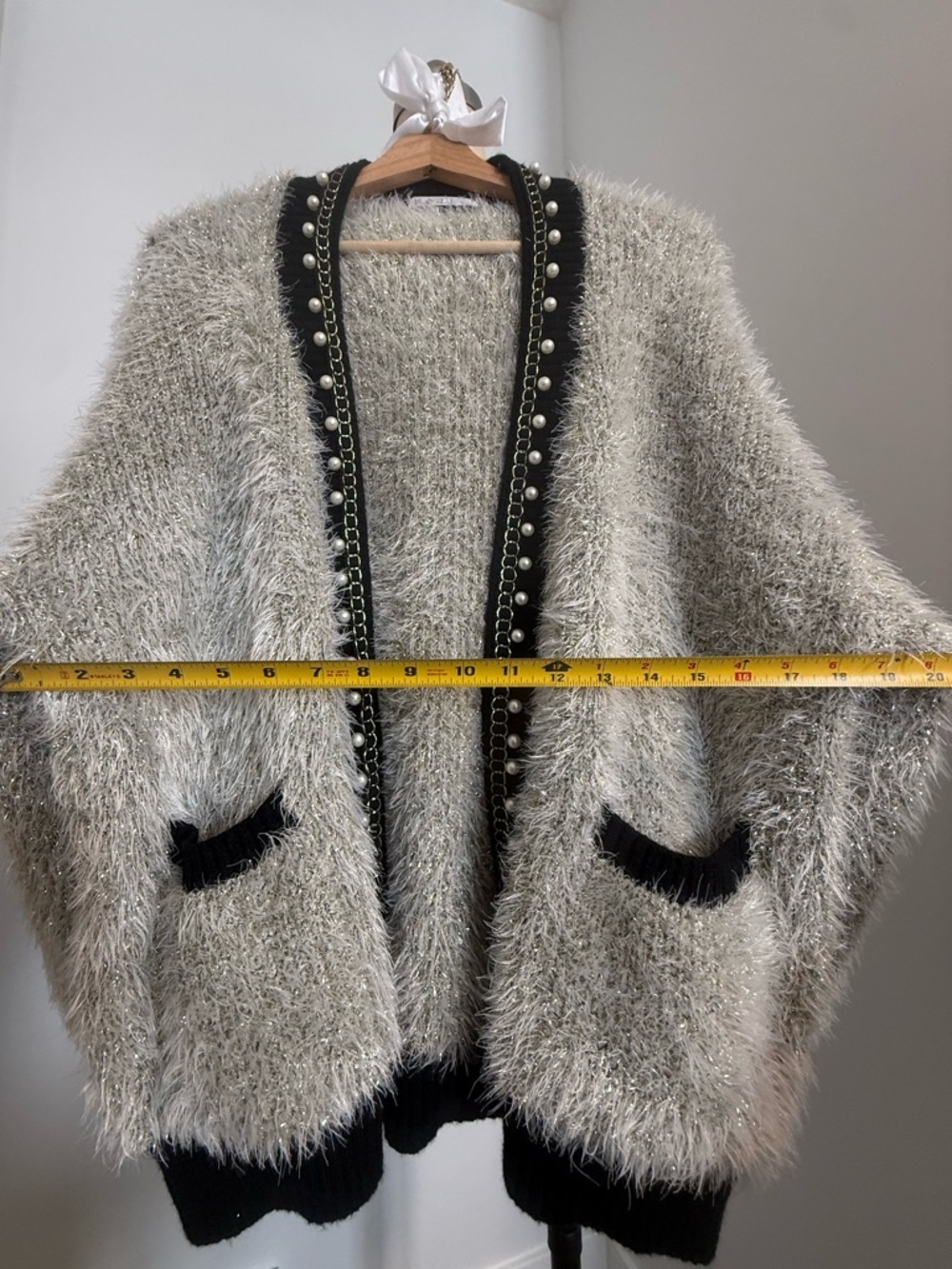 Couture Pearl-Trim Cardigan Sweater *SOLD LOCALLY* - Picture 10 of 12